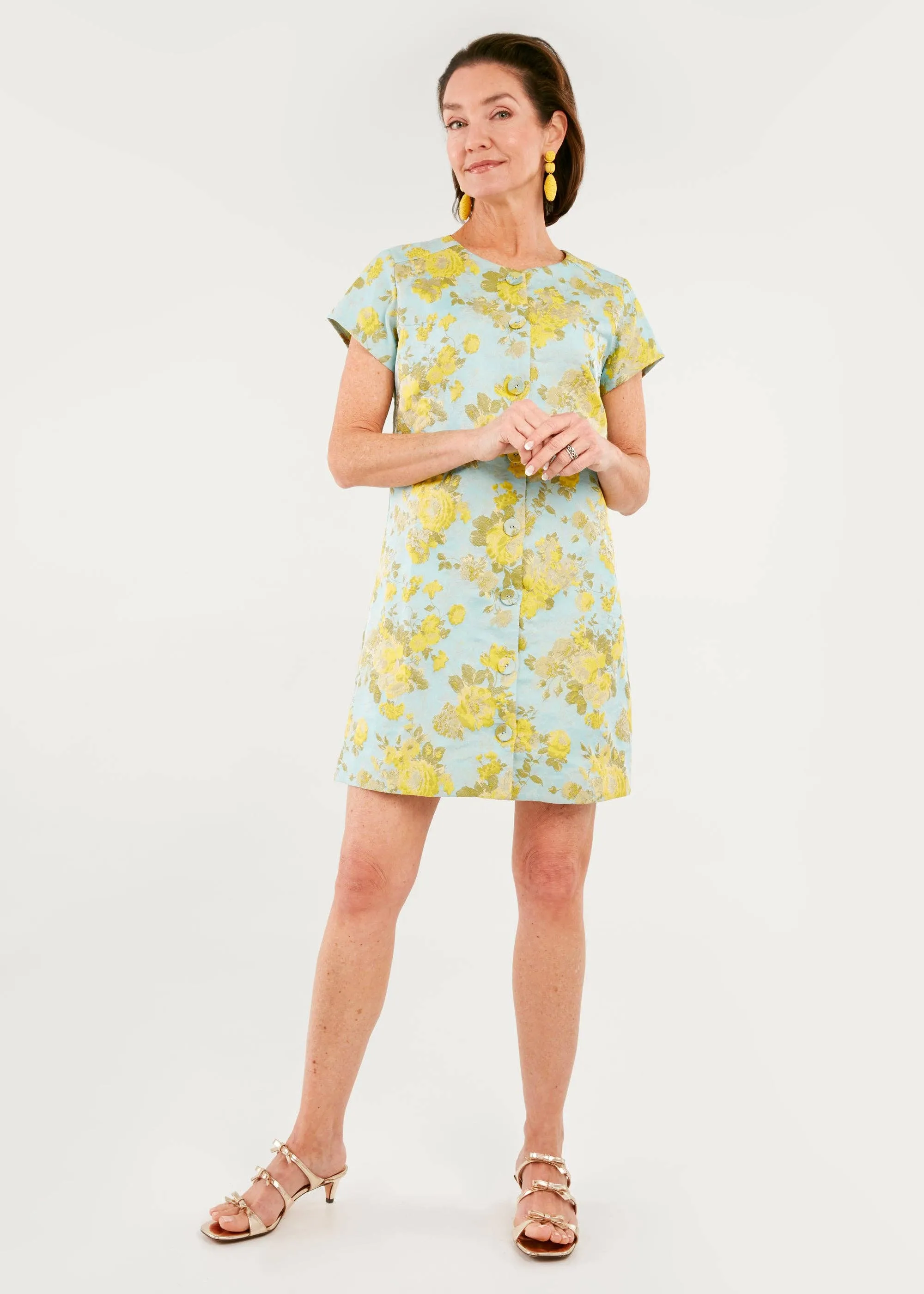 Ellen Rose Garden Jacquard Dress