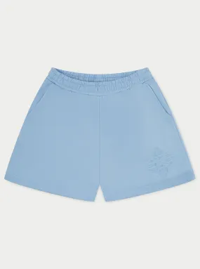 EMBLEM EMBOSSED SHORTS - BLUE