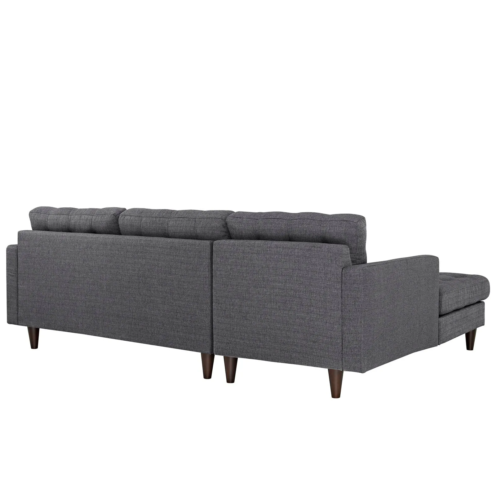 Empress Left-Facing Upholstered Fabric Sectional Sofa