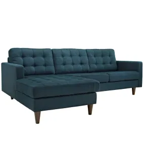 Empress Left-Facing Upholstered Fabric Sectional Sofa