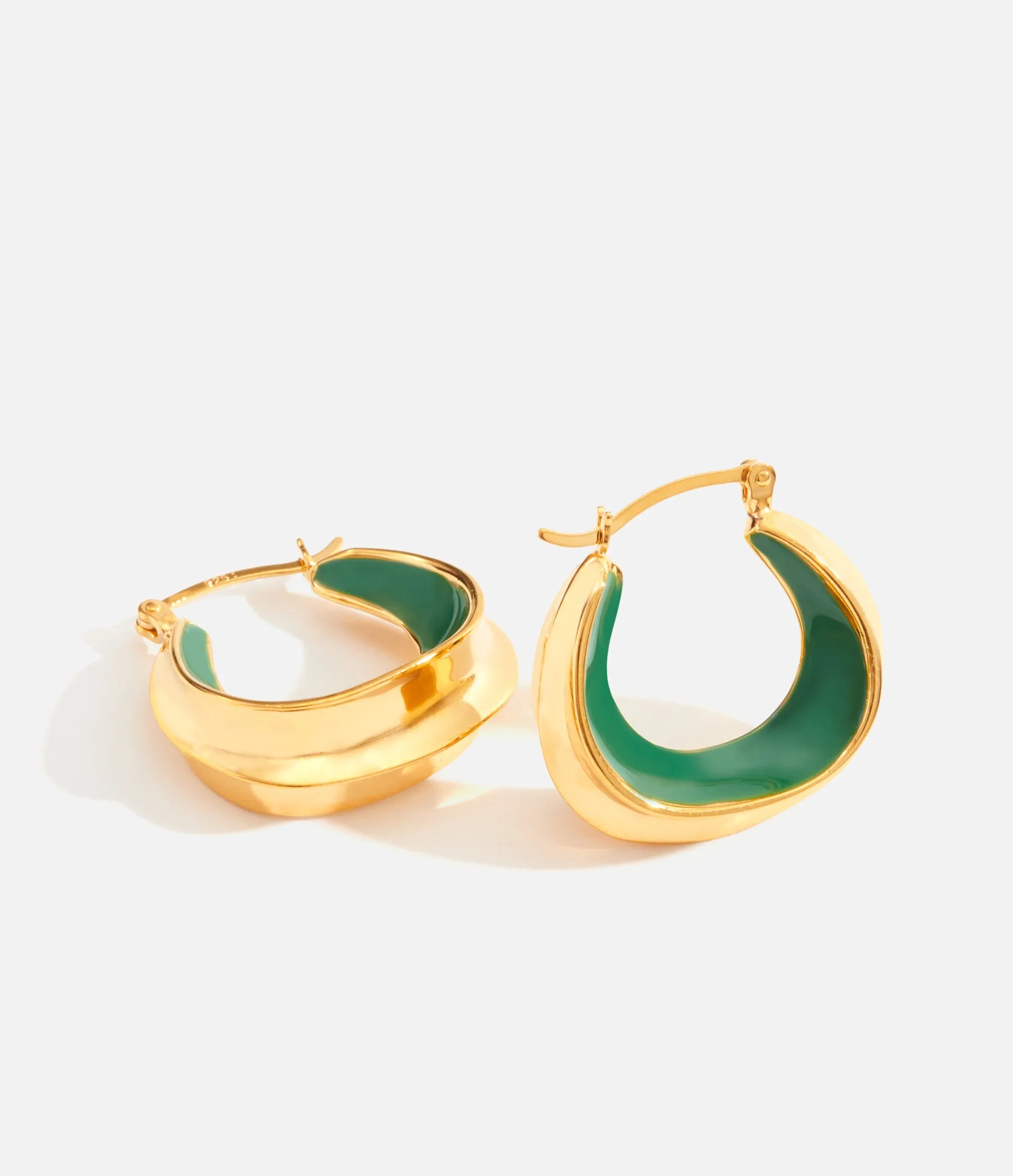 Enamel Sculptural hoops