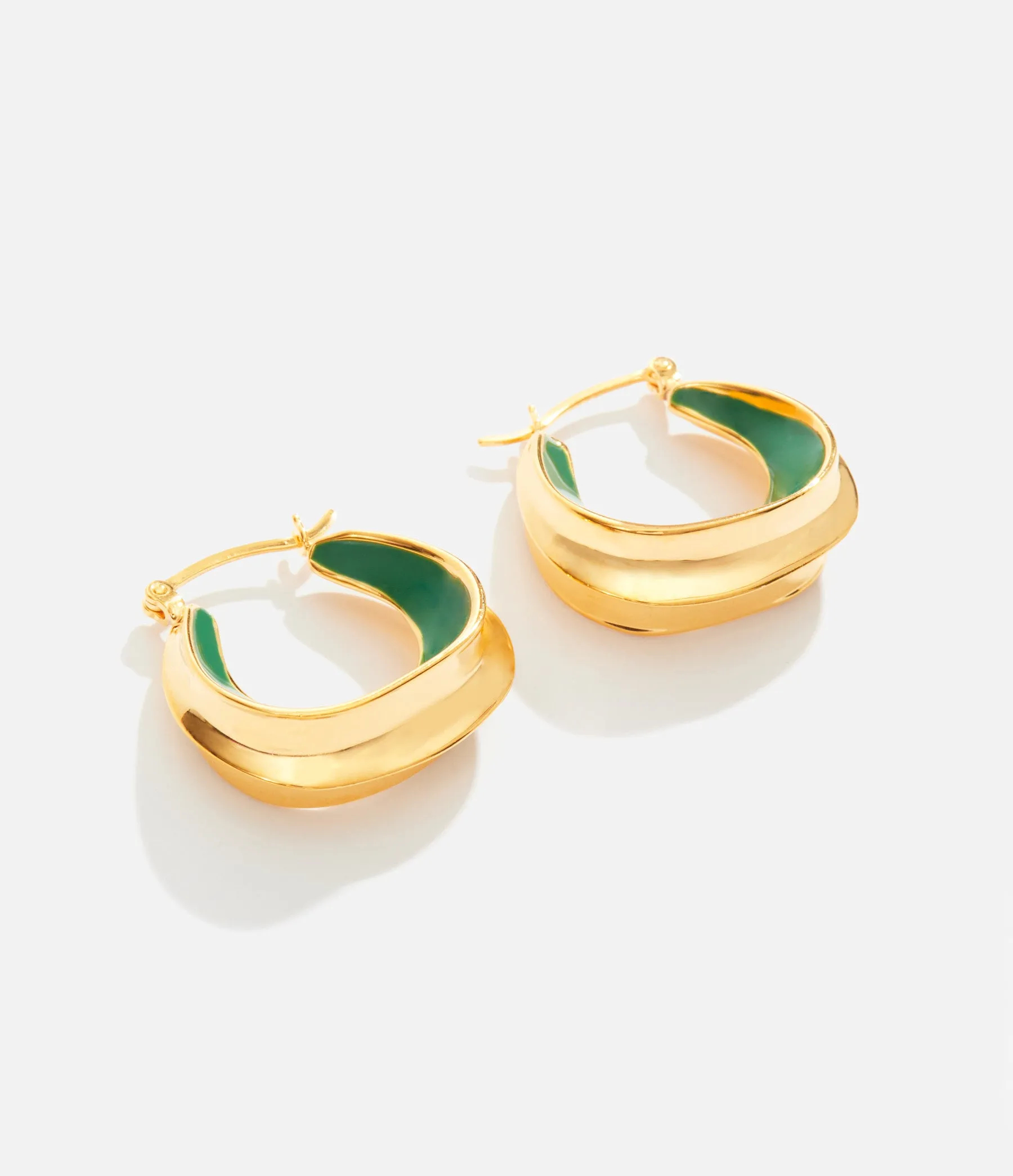 Enamel Sculptural hoops