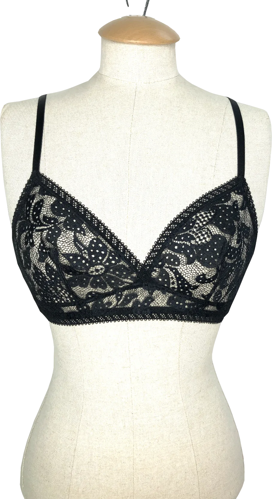 Eres Black Douce Lace Triangle Bra UK 36B