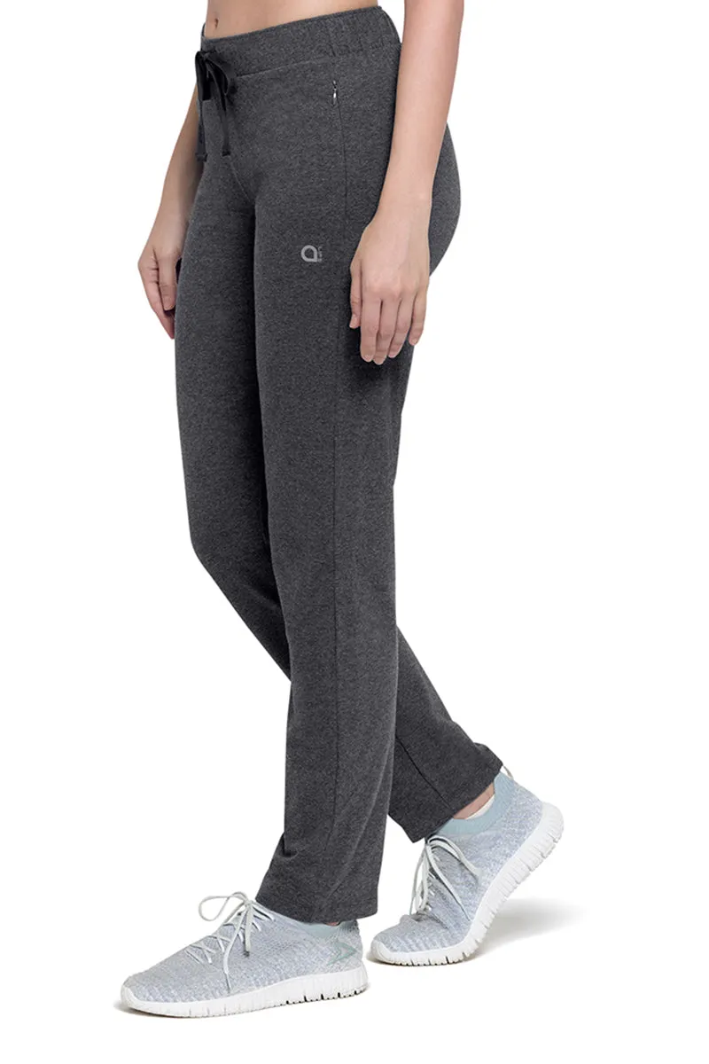 Essential Relaxed Full Length Pants - Gray Pinstripe Marl