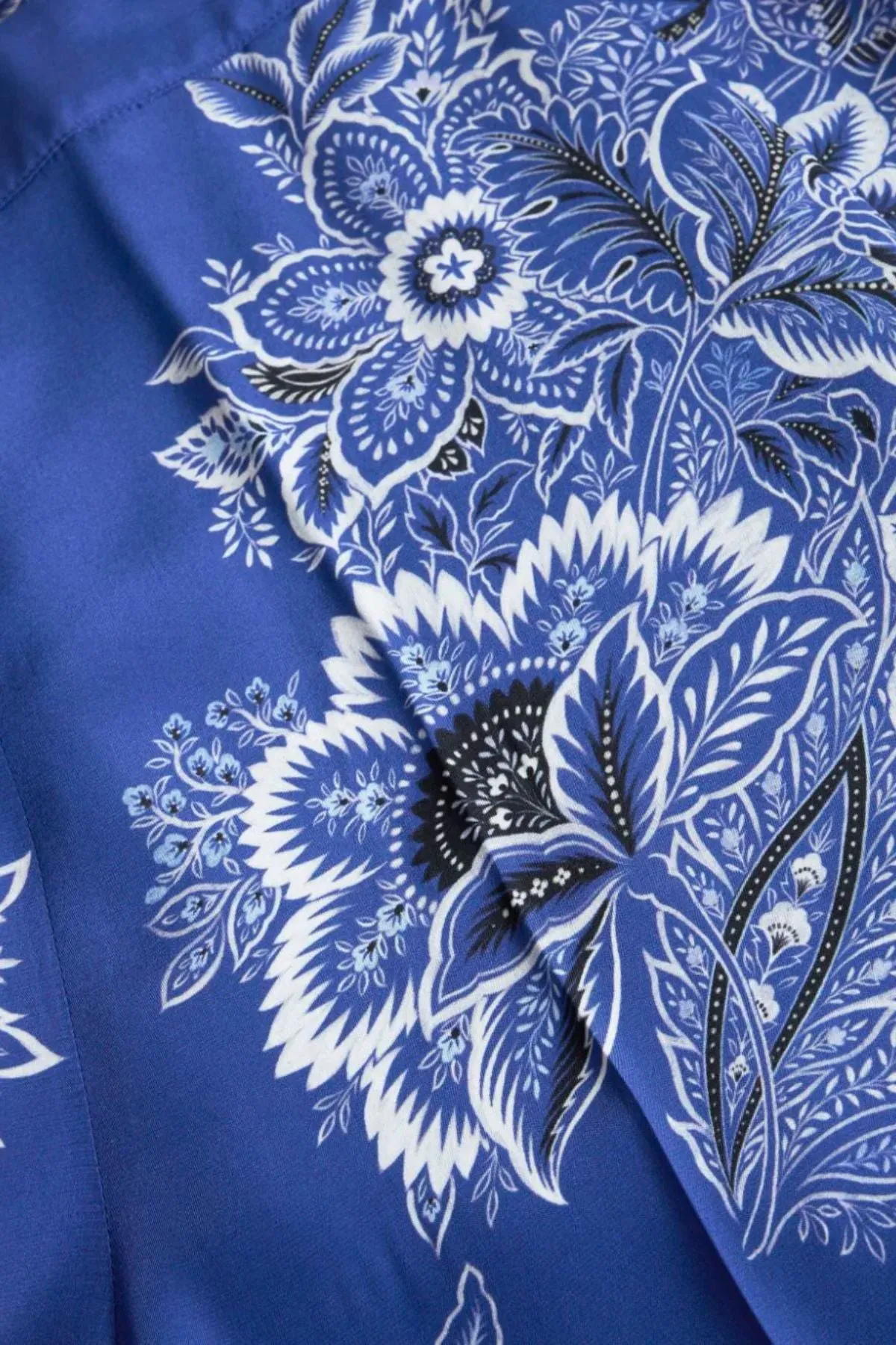 Etro Bandana Print Silk Pyjama Pant - Royal Blue