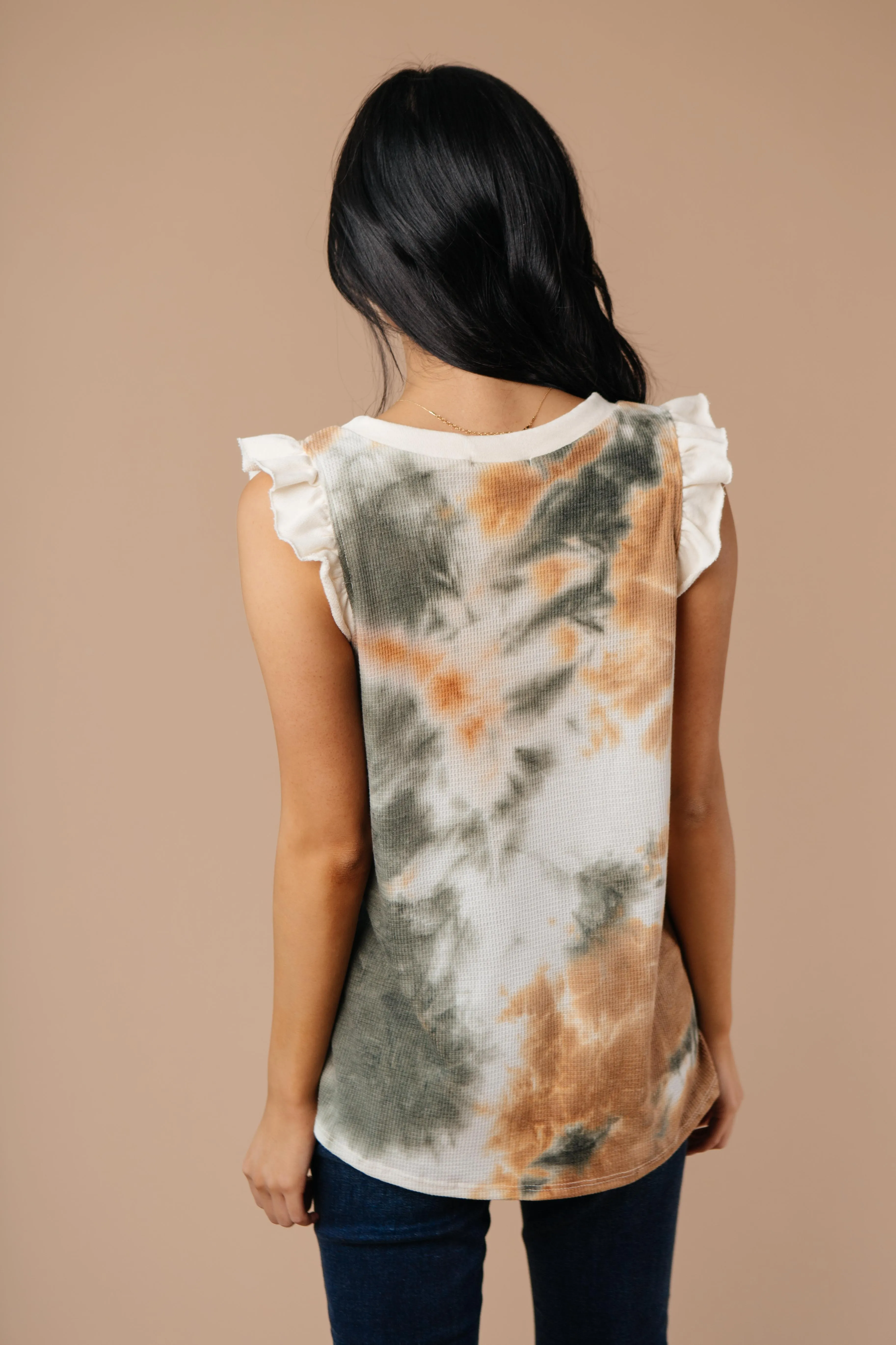 Falling Leaves Textured Tie Dye Top - On Hand