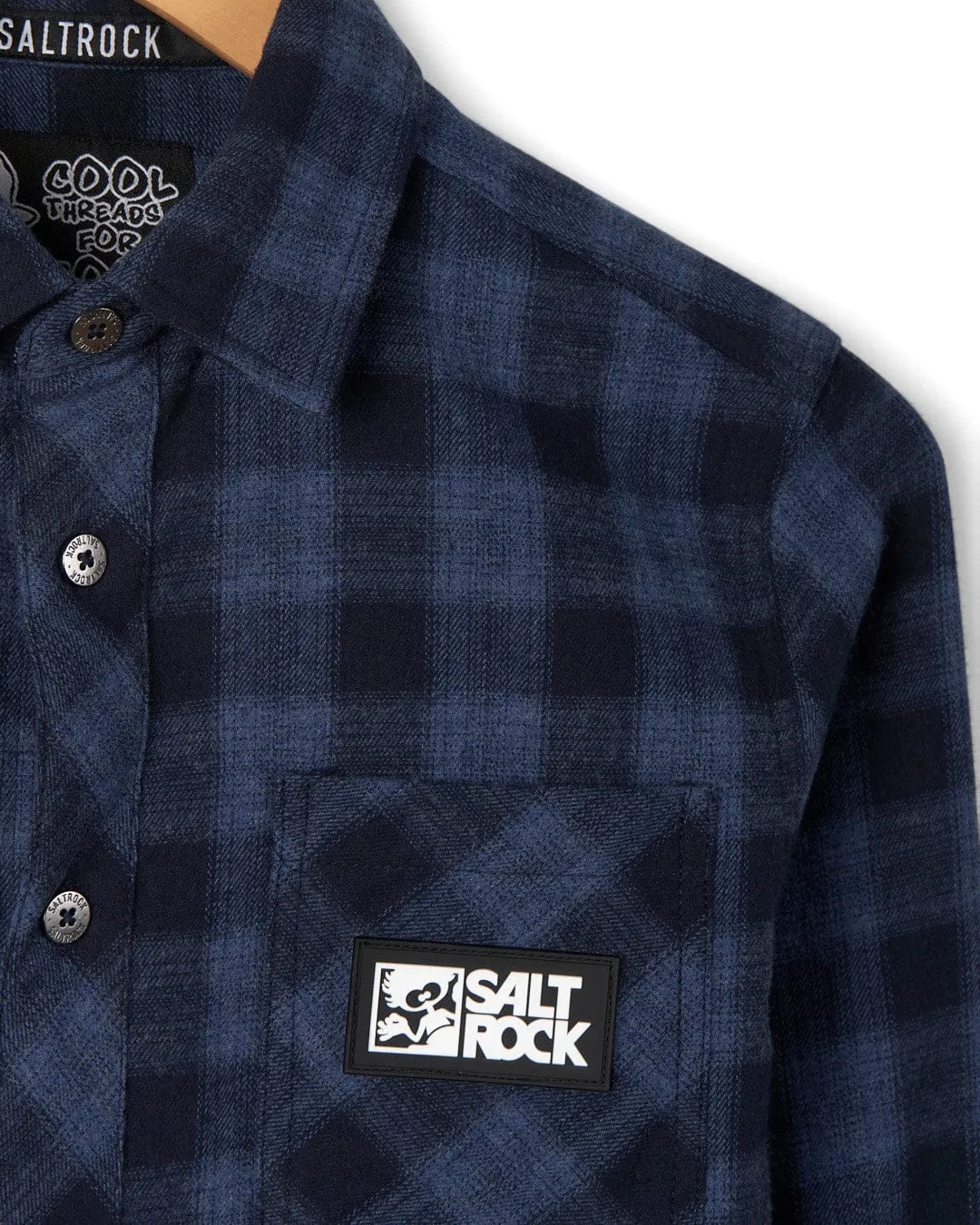 Farrow - Kids Long Sleeve Shirt - Blue Check