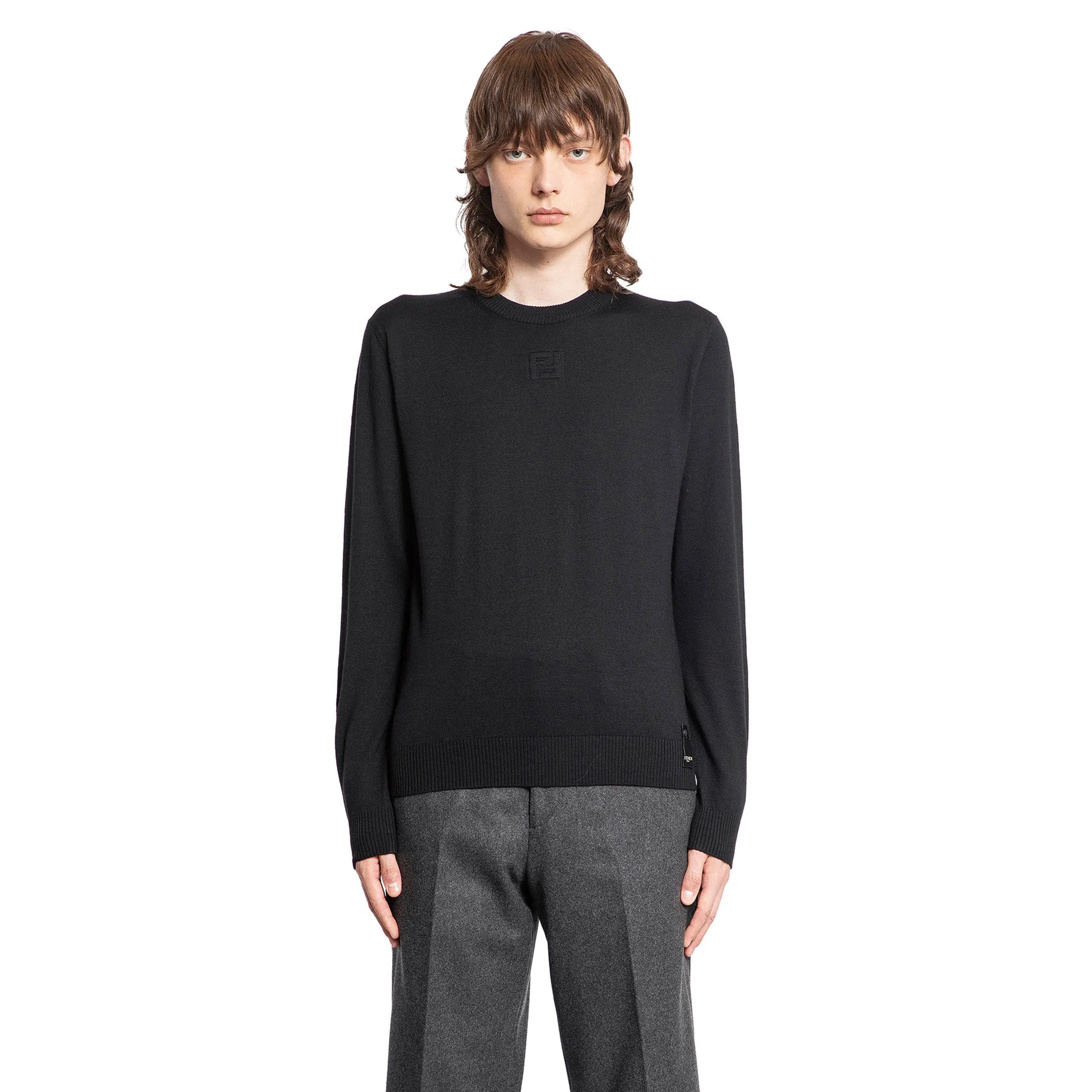 FENDI MAN BLACK KNITWEAR