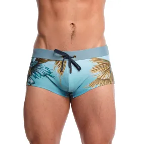 Fighting Fish Blue Swim Trunk