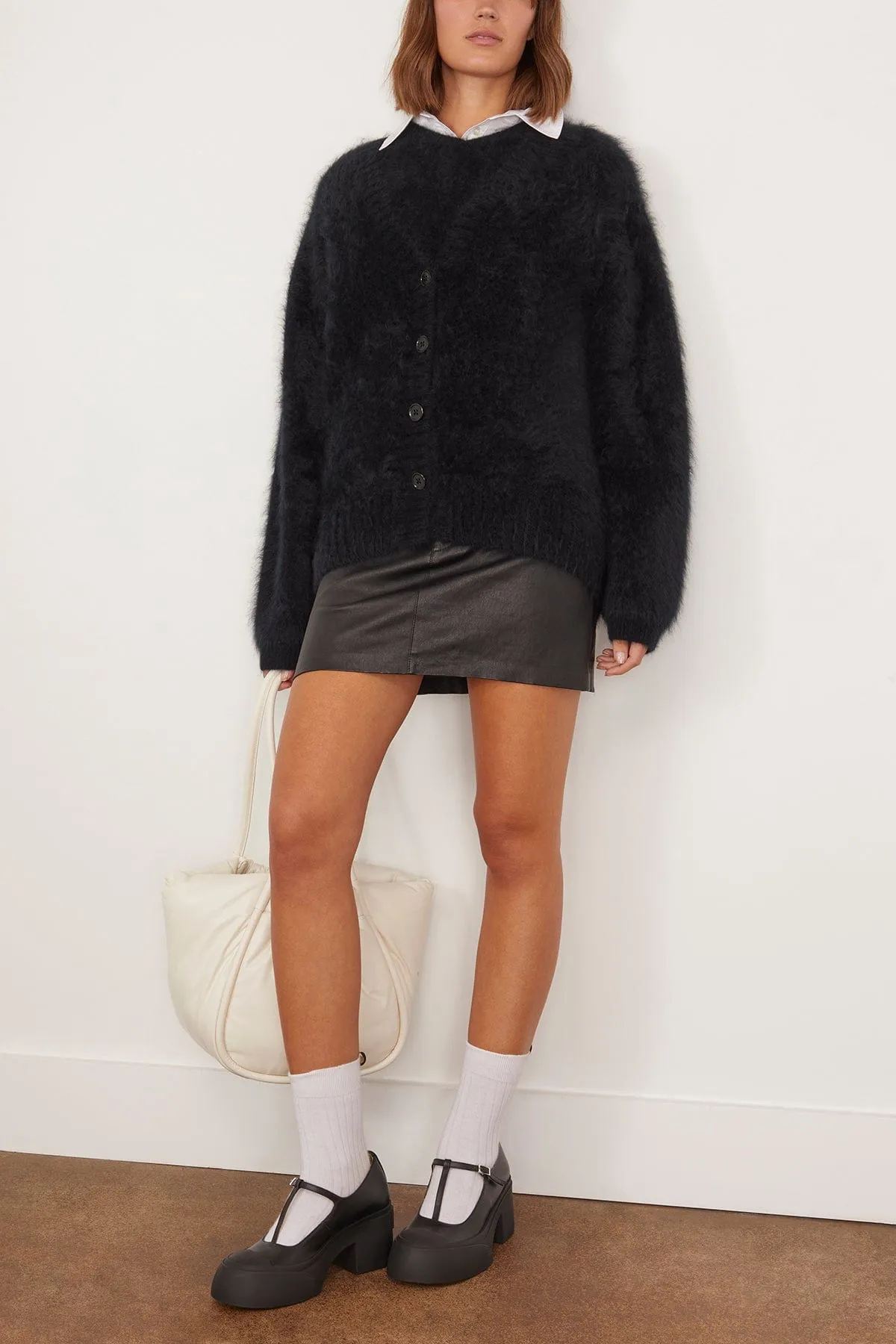 Fluffy Luxury Cardigan in Black