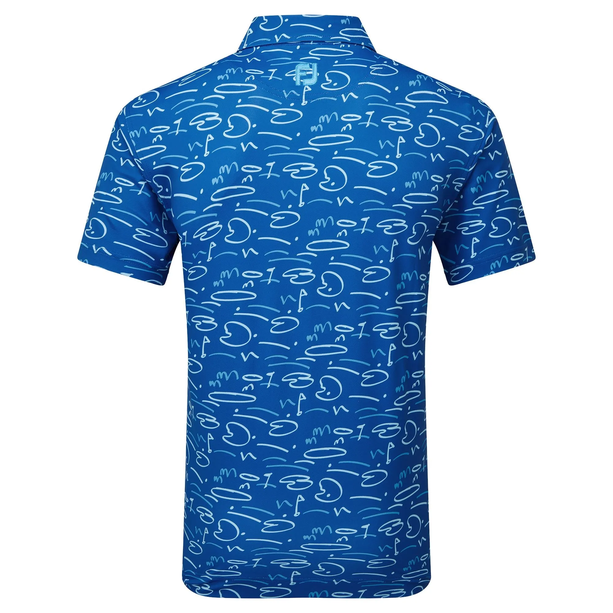 Footjoy Polo Golf Course Doodle Blue