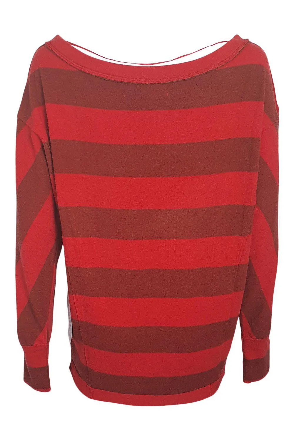 FREE PEOPLE Cali Red Striped Long Sleeved Jumper (XS)