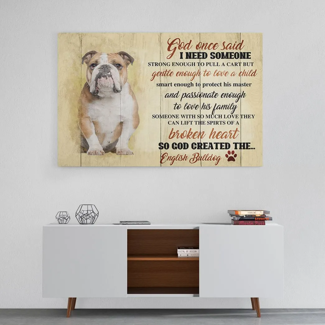 Gearhuman 3D How God Create A Bulldog Canvas