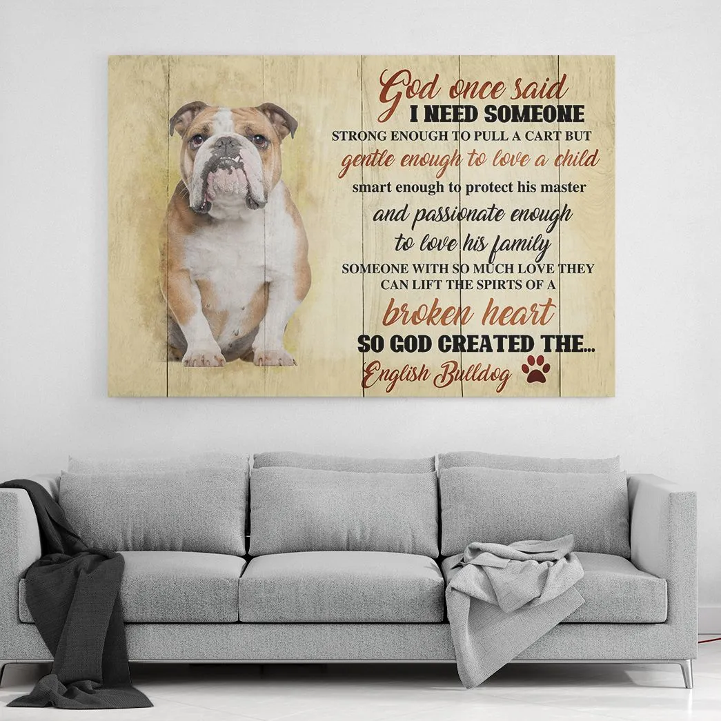 Gearhuman 3D How God Create A Bulldog Canvas