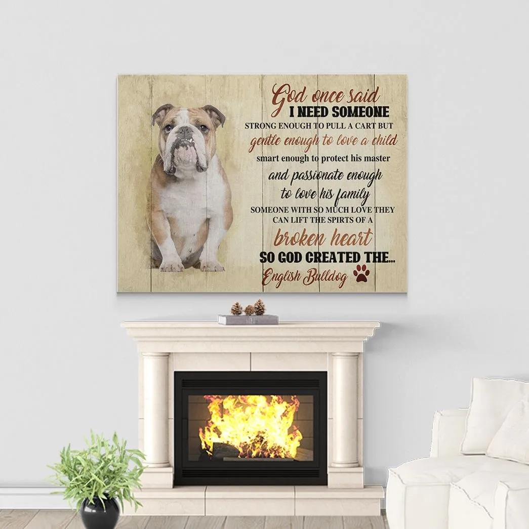 Gearhuman 3D How God Create A Bulldog Canvas