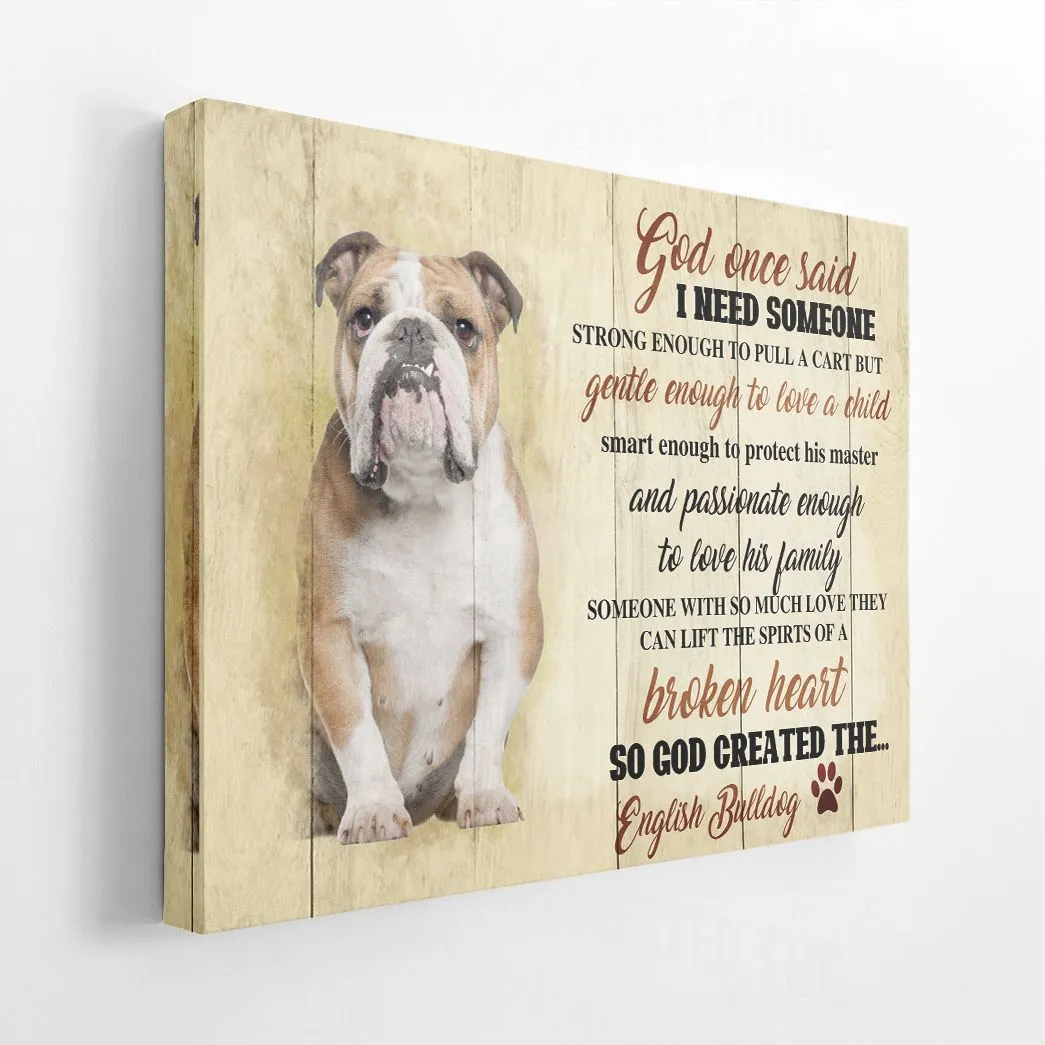 Gearhuman 3D How God Create A Bulldog Canvas