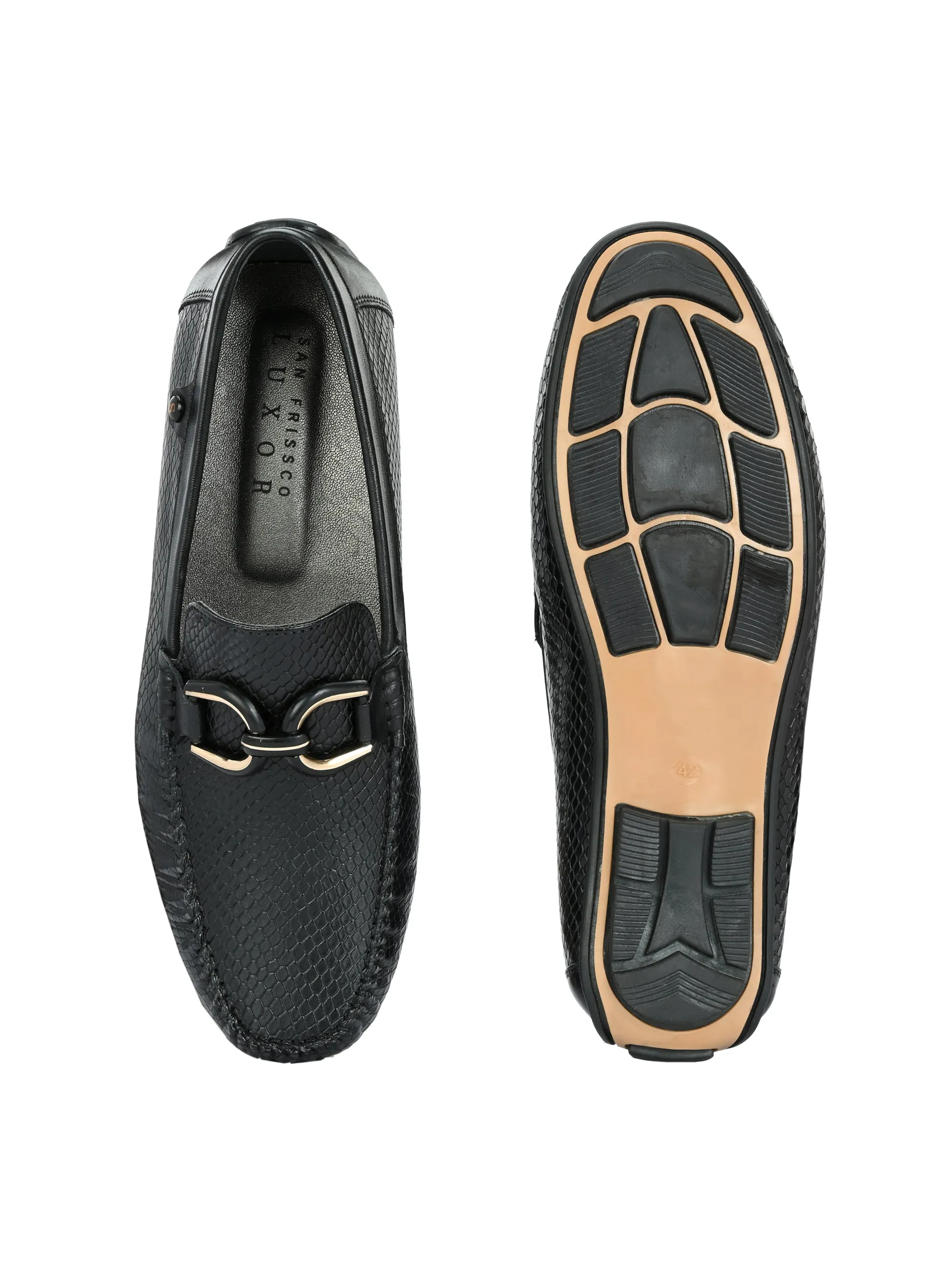 Globus Black Driving Loafers