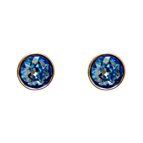 Gold Two-Tone Crystal Earrings