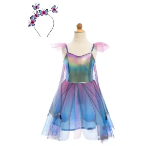 Great Pretenders Blue Butterfly Twirl Dress with Wings & Headband