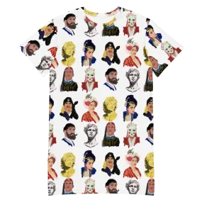 Greek Head Shots T-shirt dress