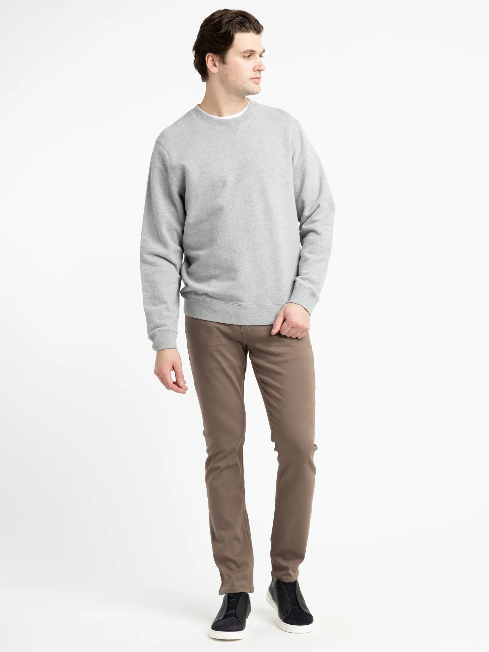 Grey Heather Loopback Sweatshirt