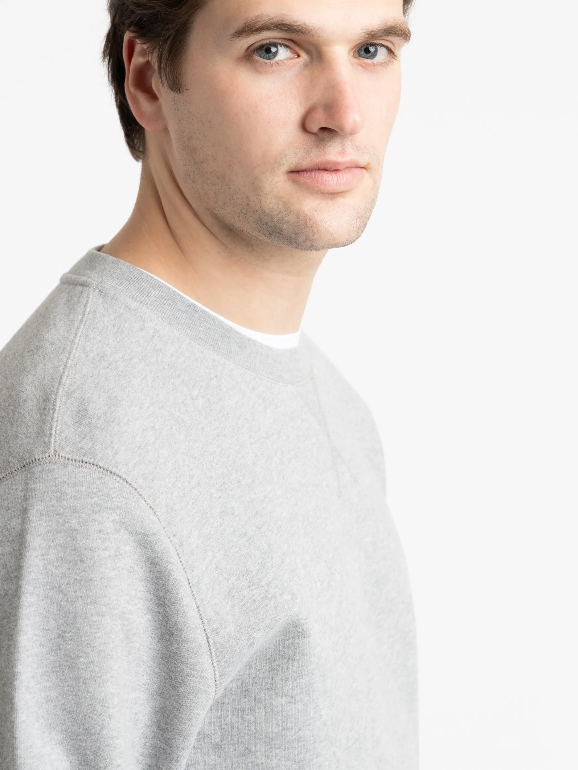 Grey Heather Loopback Sweatshirt