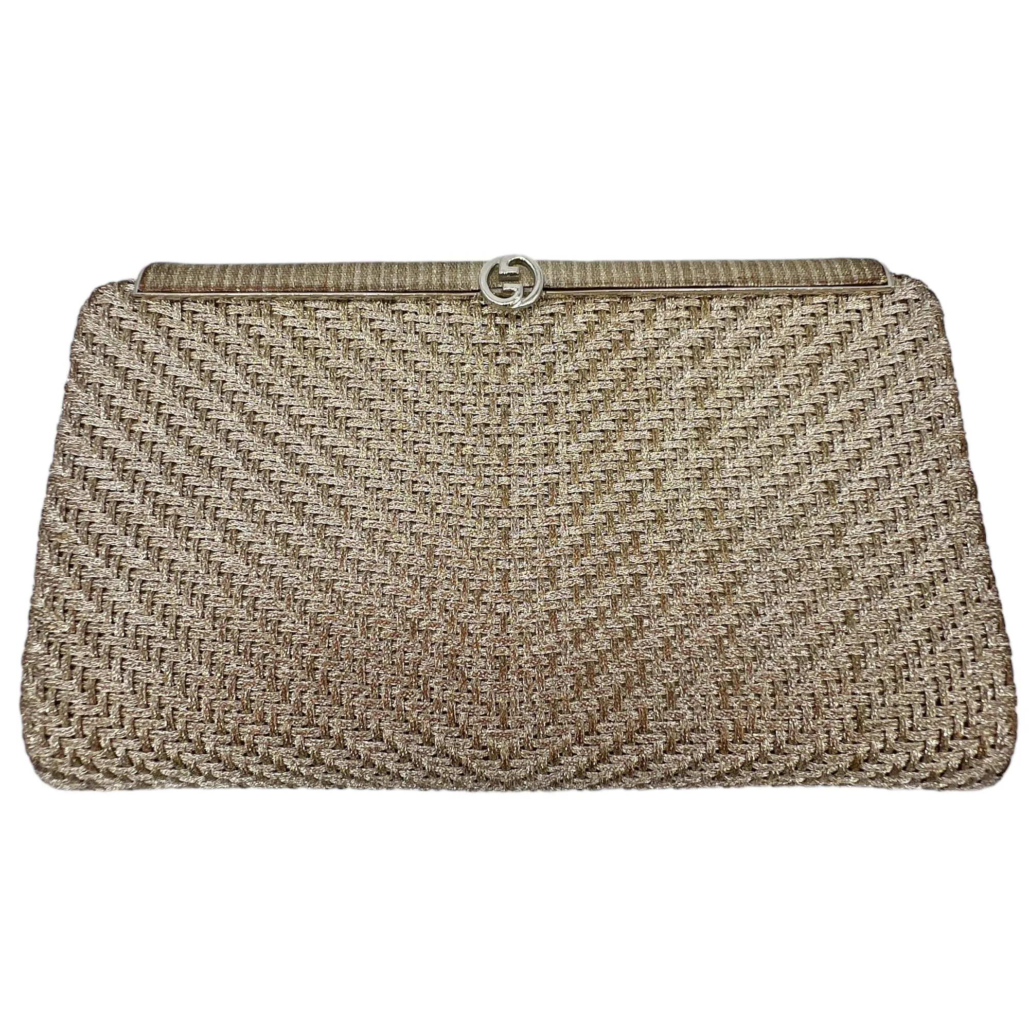 GUCCI Vintage 1960's Clutch - Silver & Gold