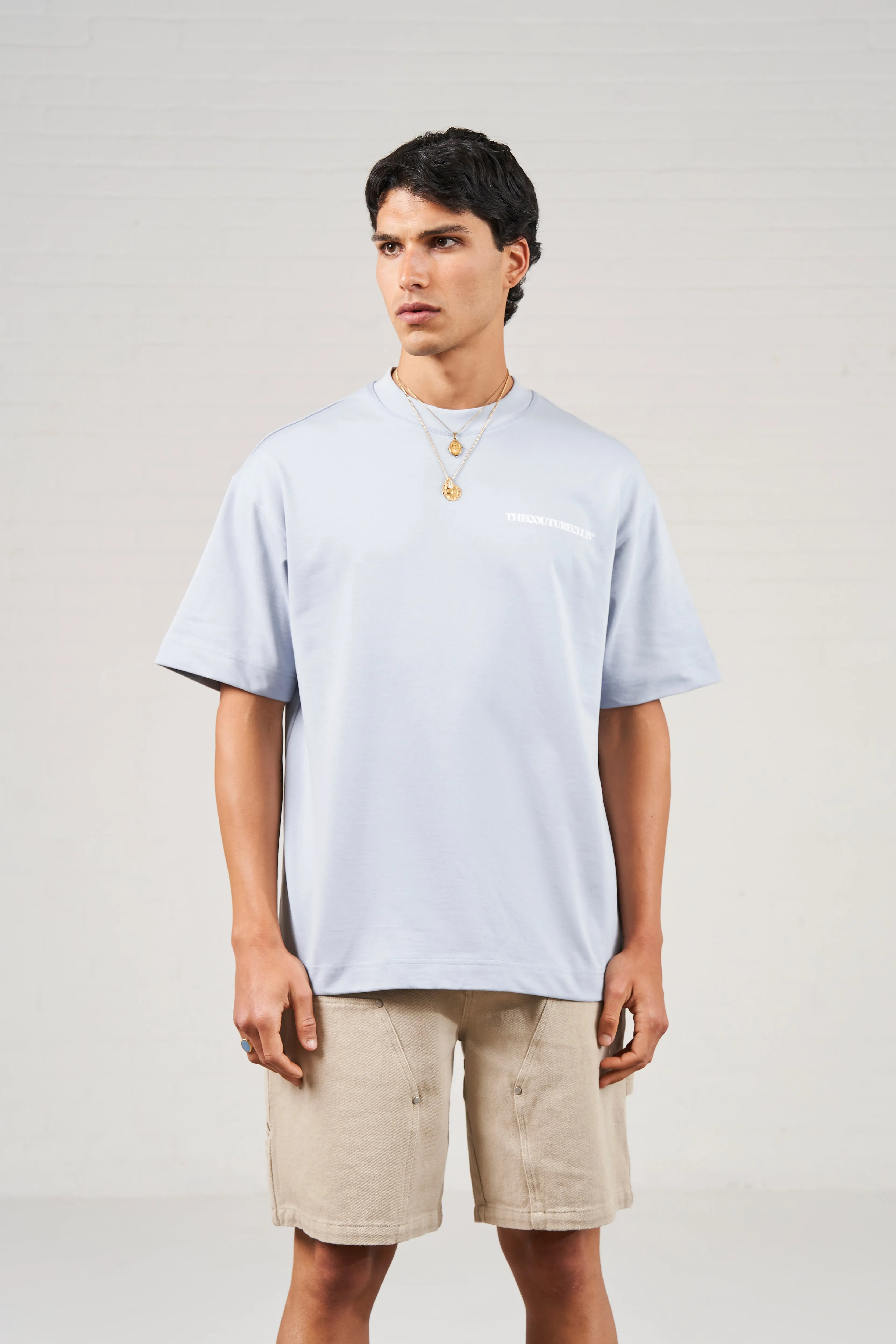 HEAVYWEIGHT COPYRIGHT T-SHIRT - POWDER BLUE