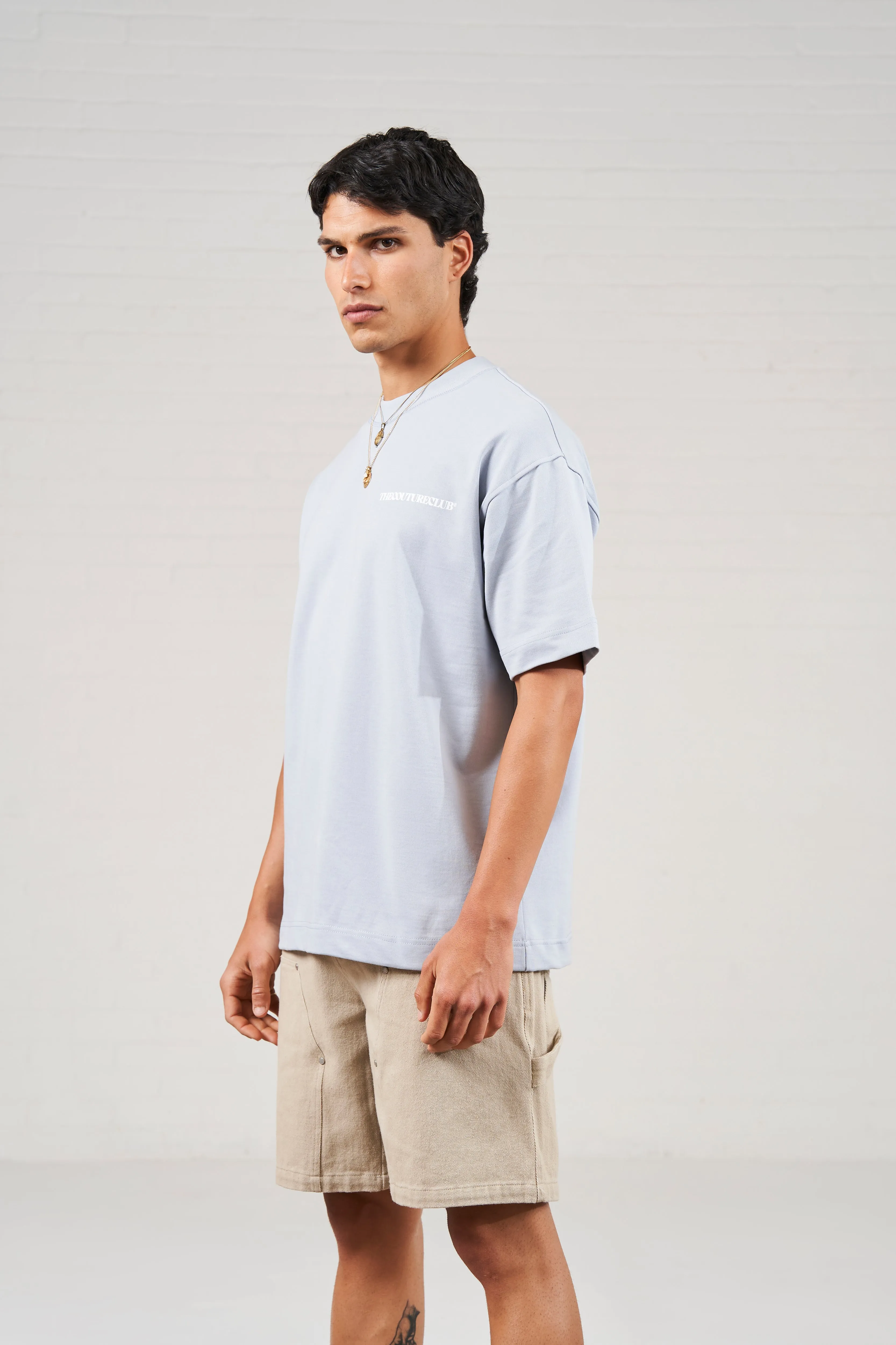 HEAVYWEIGHT COPYRIGHT T-SHIRT - POWDER BLUE