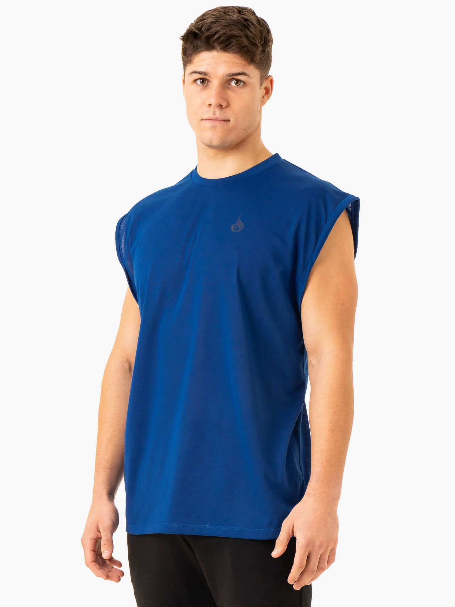 Heritage Wide Cut Tank - Cobalt Blue