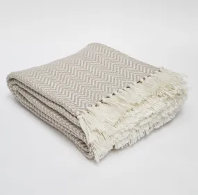 Herringbone Blanket - Chinchilla