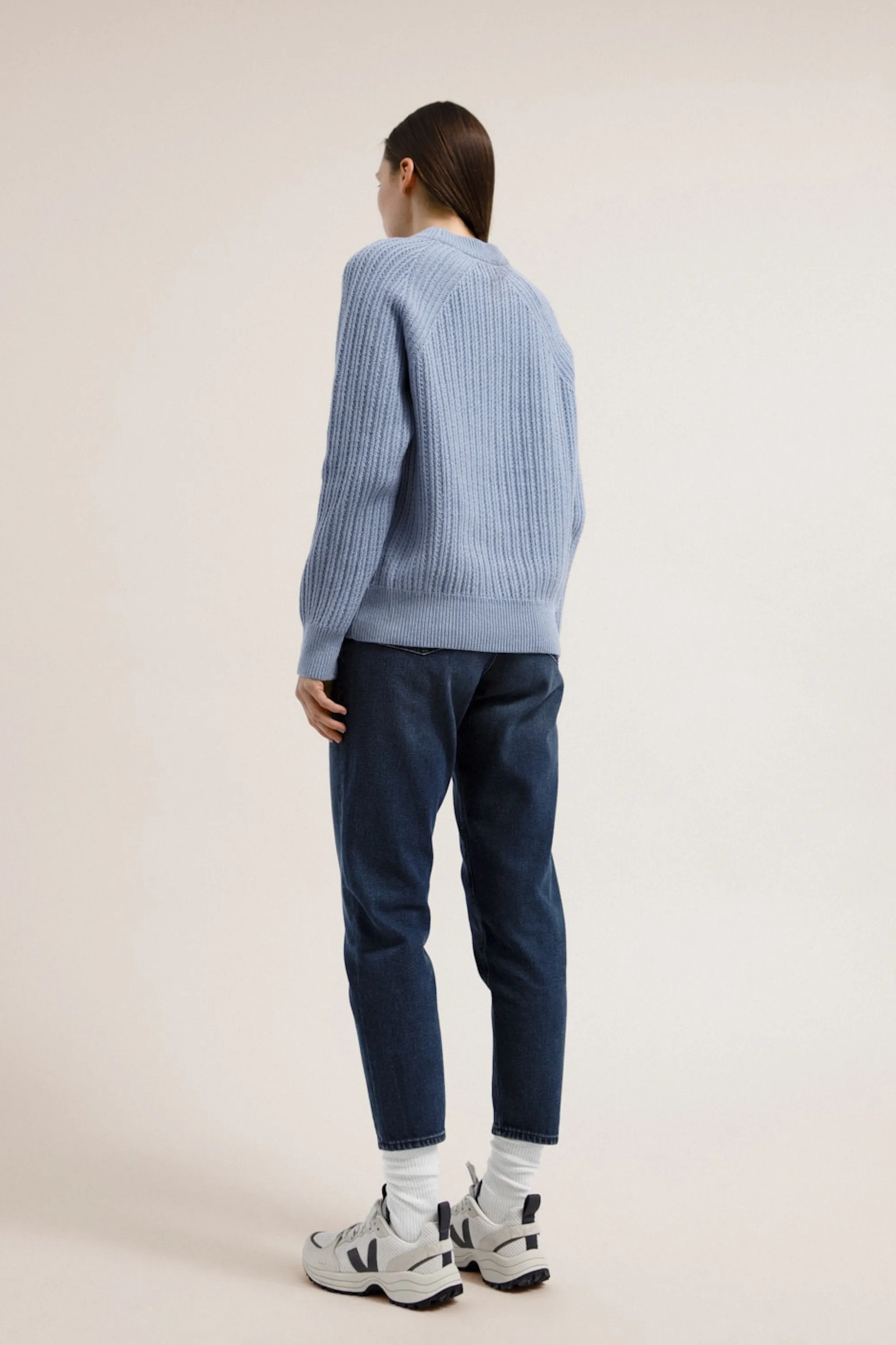 hinaa knit sweater arctic blue