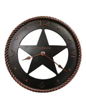 Howard Miller Maverick Western Cast Resin Star Wall Clock - Rope Detail