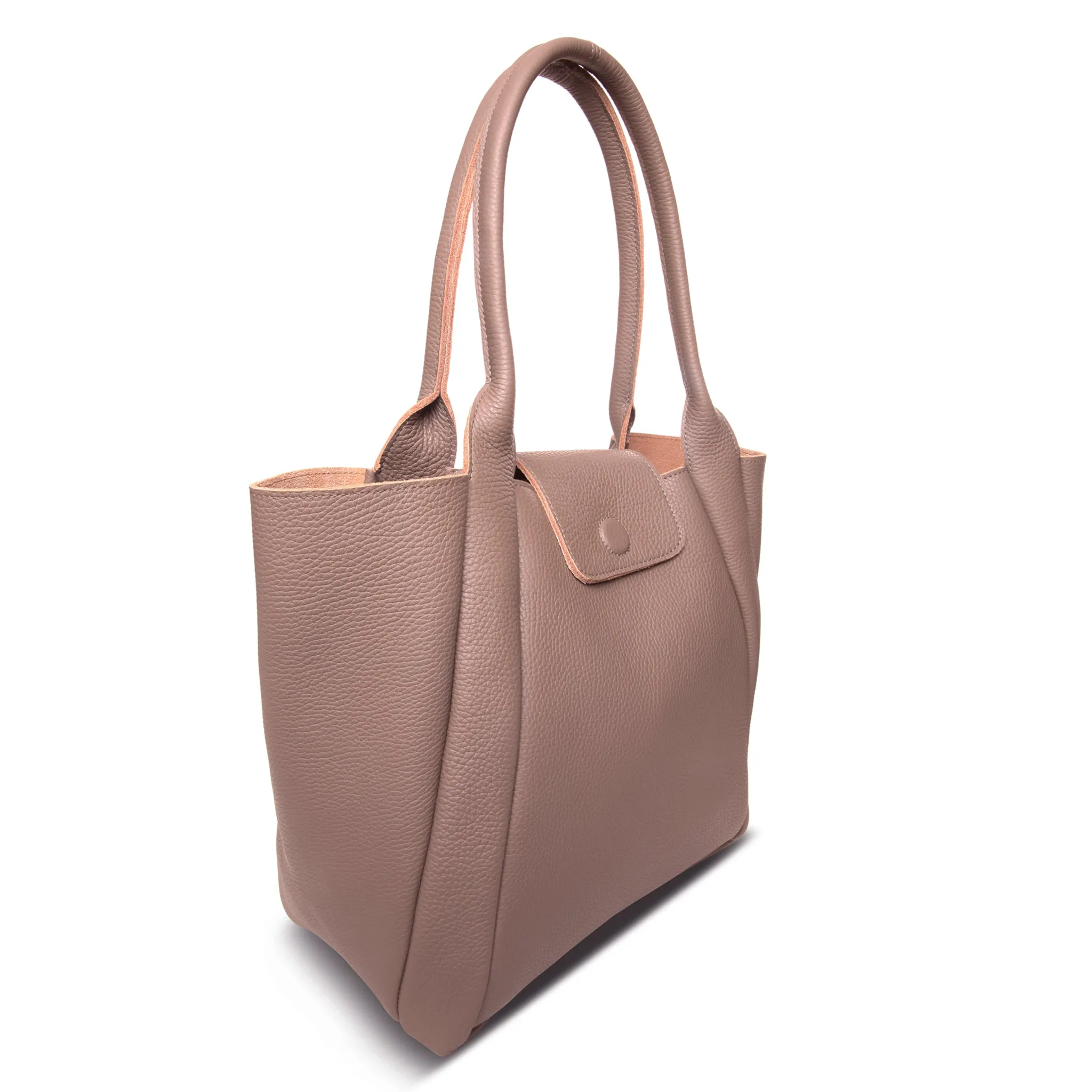 Hudson Tote in Portobello Italian Buffalo Cowhide