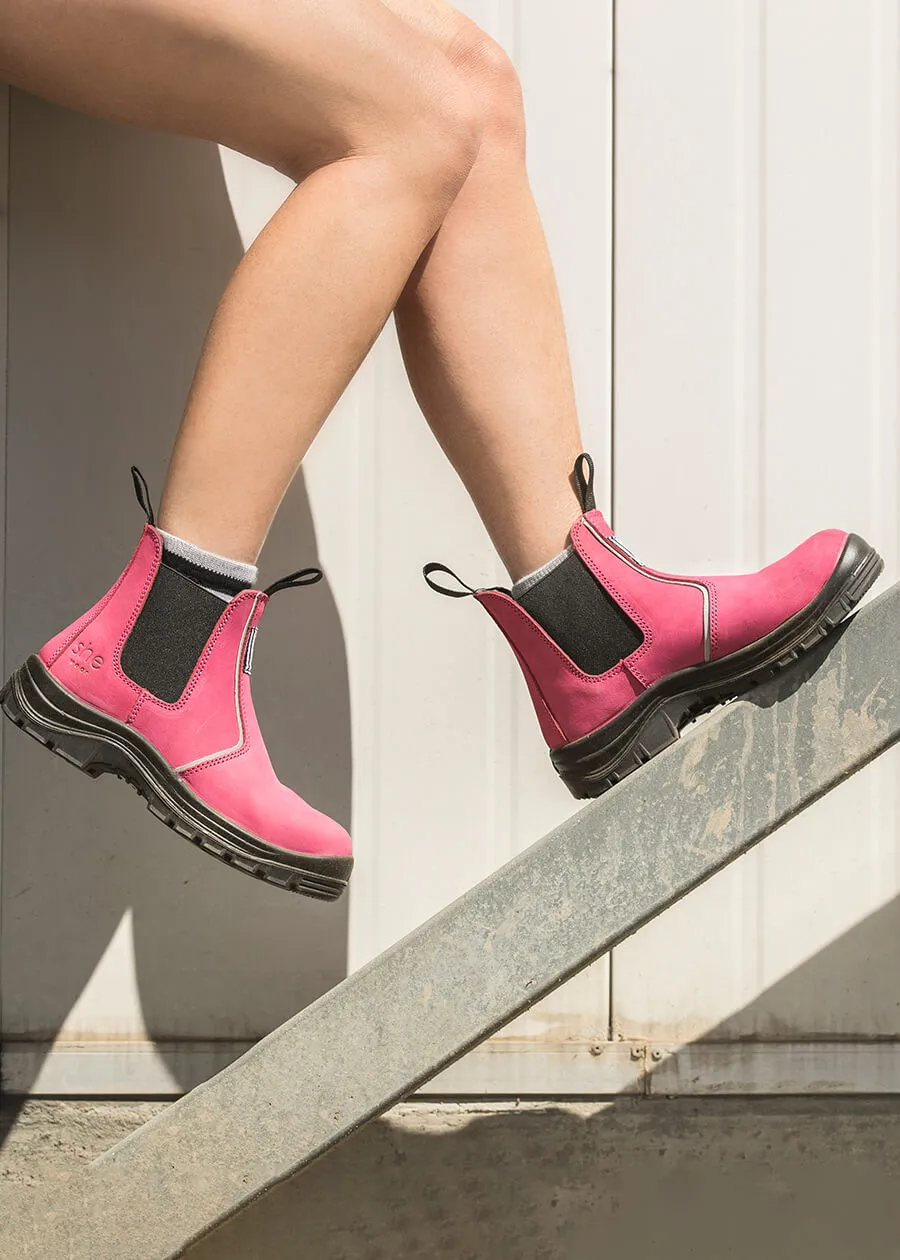 Inspires: women's safety work boots (pull on)