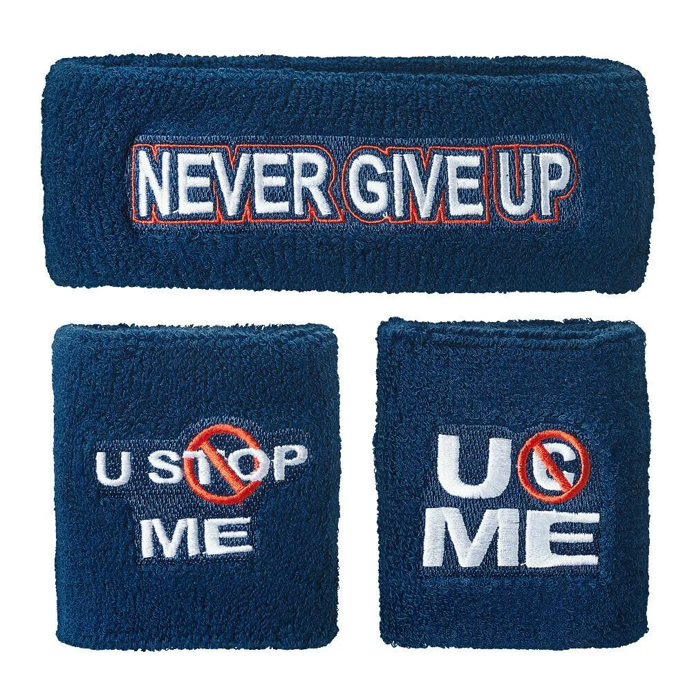 John Cena U Can't Stop Me Never Give Up Baseball Hat Headband Wristband Set