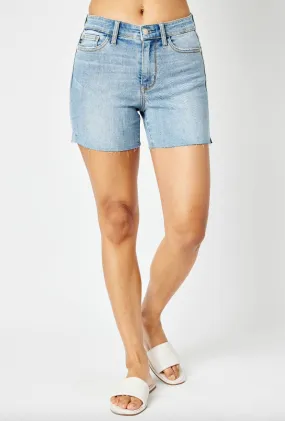 Judy Blue Cut Off Side Slit Shorts