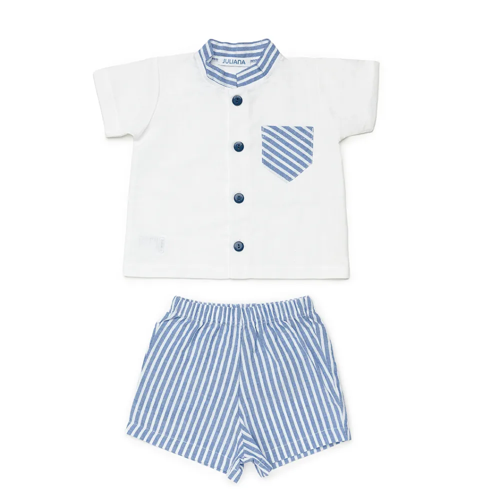 Juliana Boys Striped Shorts Set