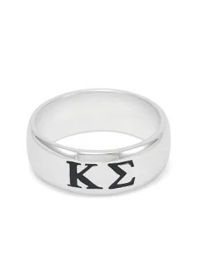 Kappa Sigma Sterling Silver Wide Band Ring