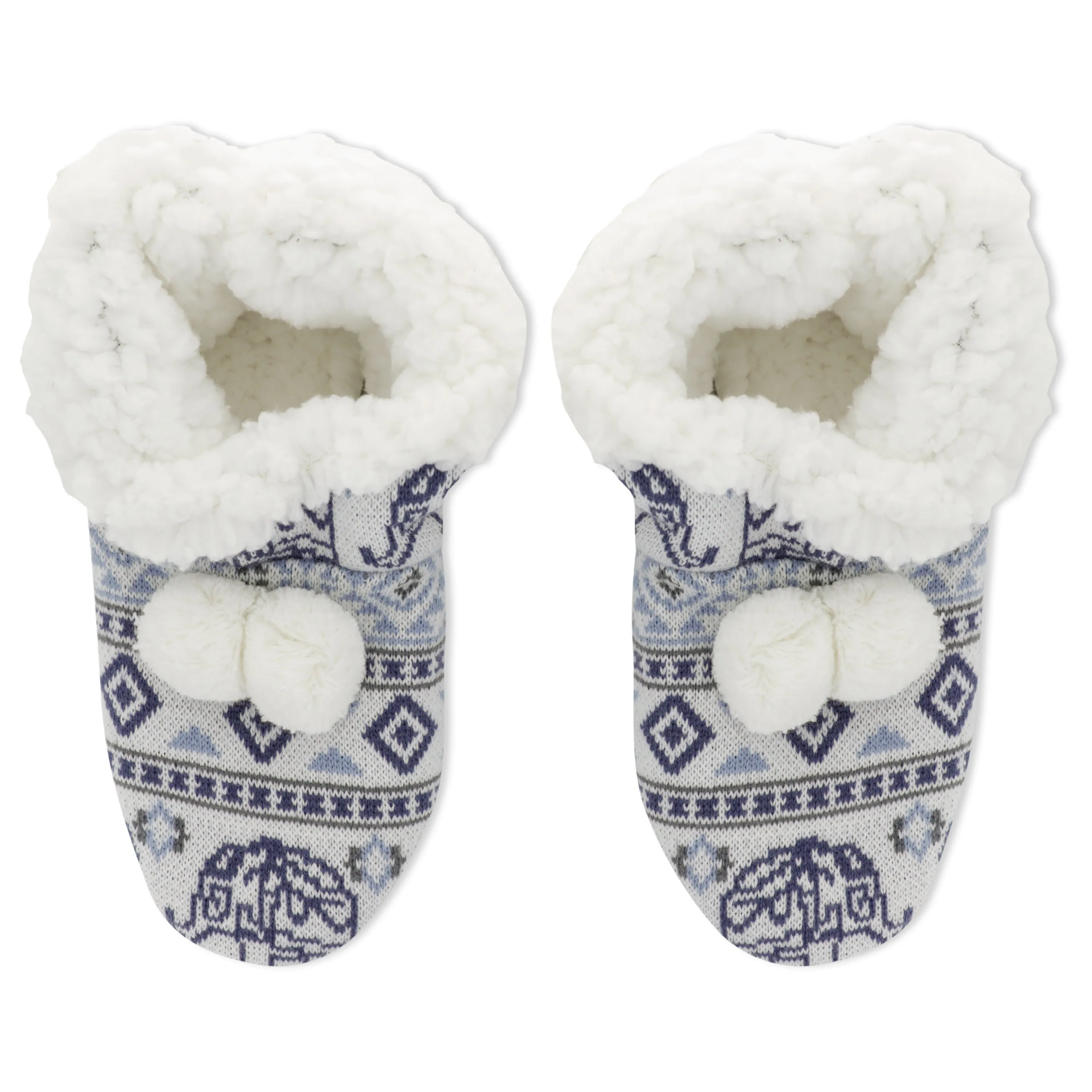 K.Bell Women's Elephant Fairisle Slippers