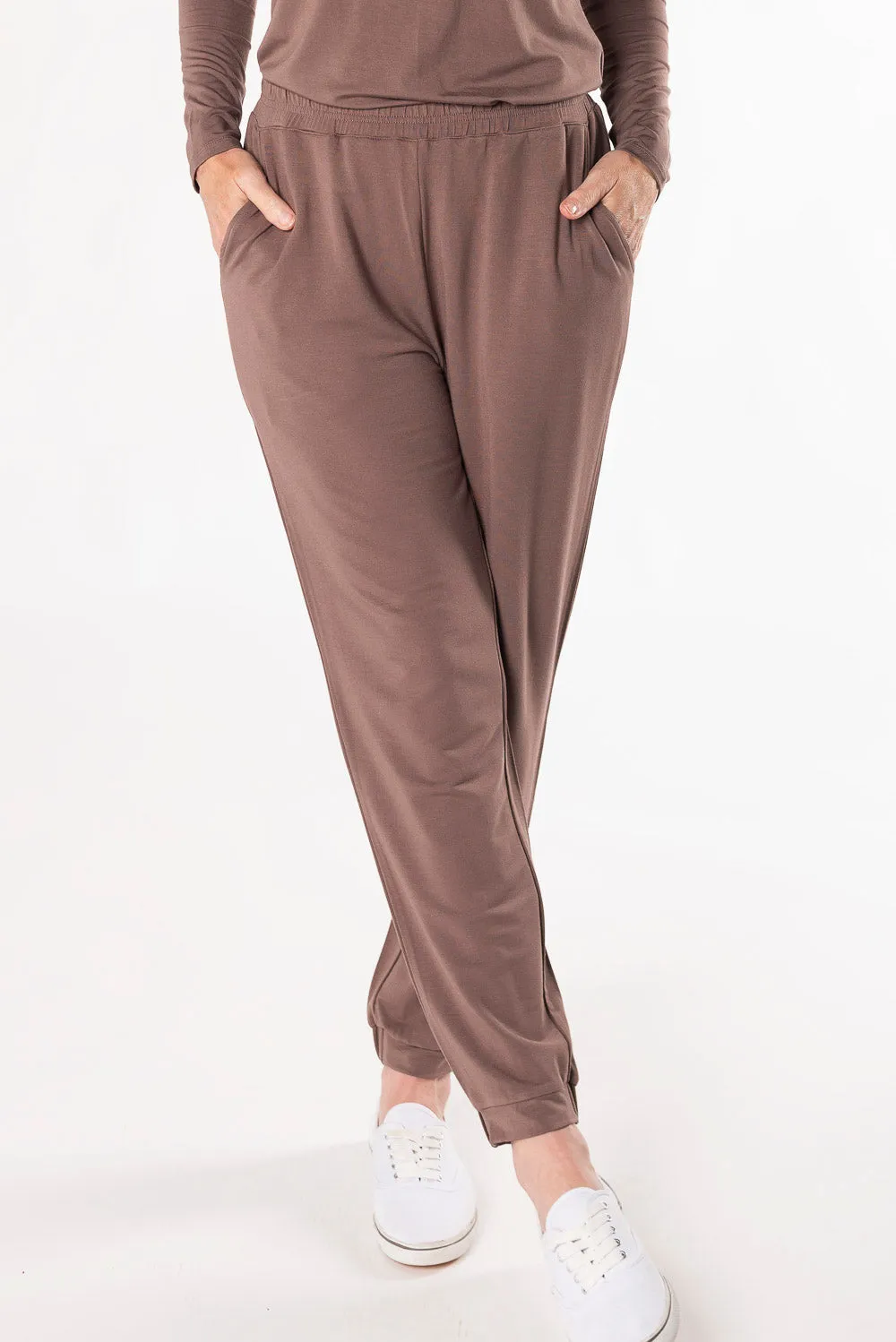 Kora Tapered Bamboo Jogger - Latte