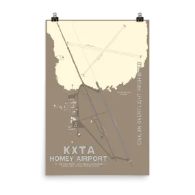 KXTA Homey Airport (Groom Lake, A.k.a. Area 51) Airport Layout Art