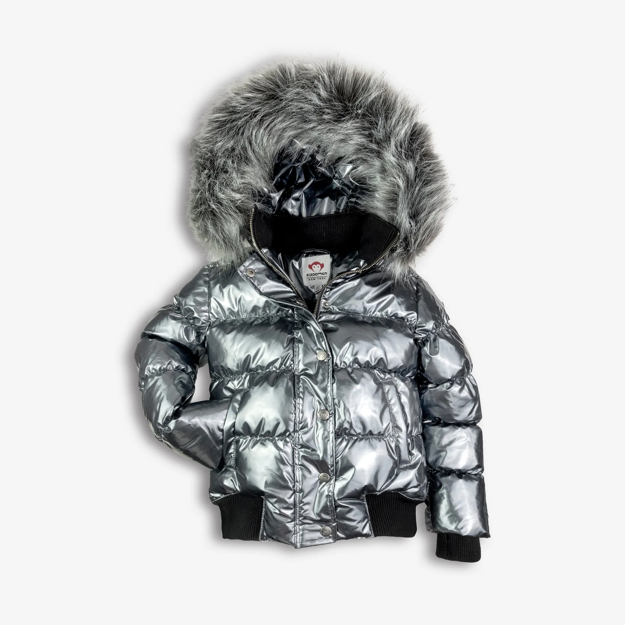 Kyla Puffer Coat | Gunmetal