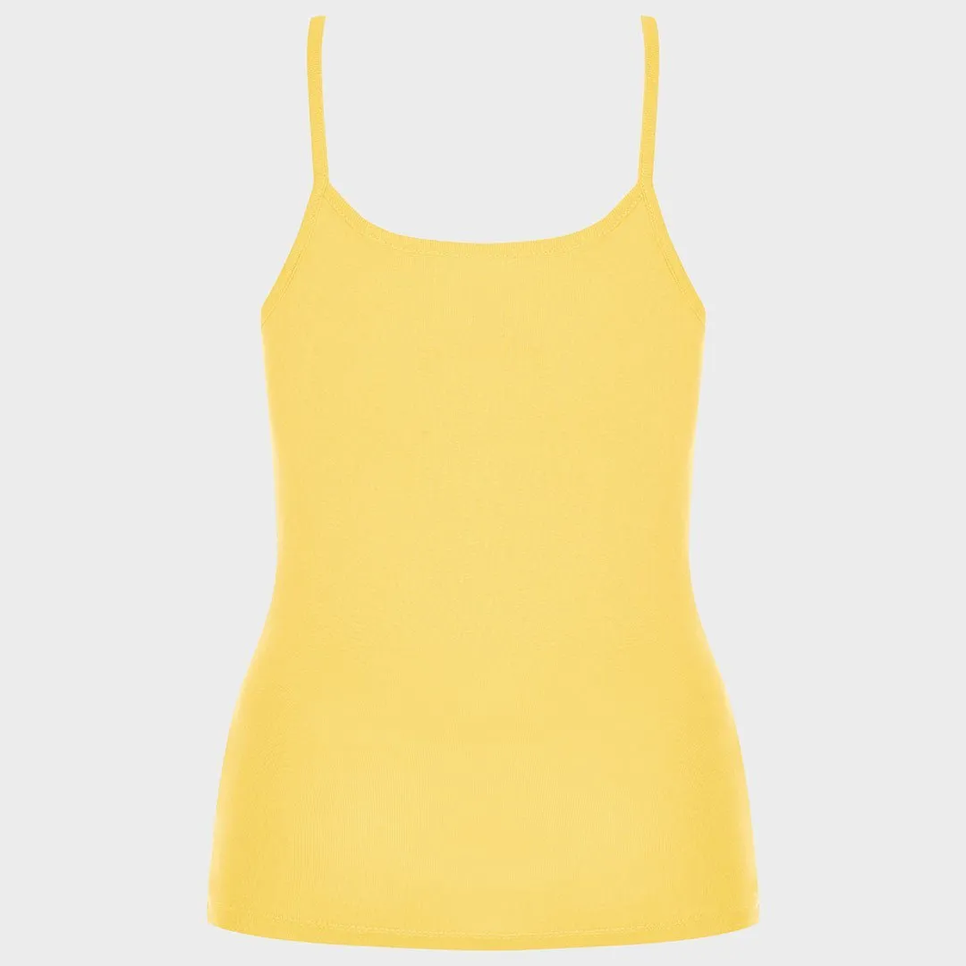 Ladies Essential Spaghetti Vest Popcorn