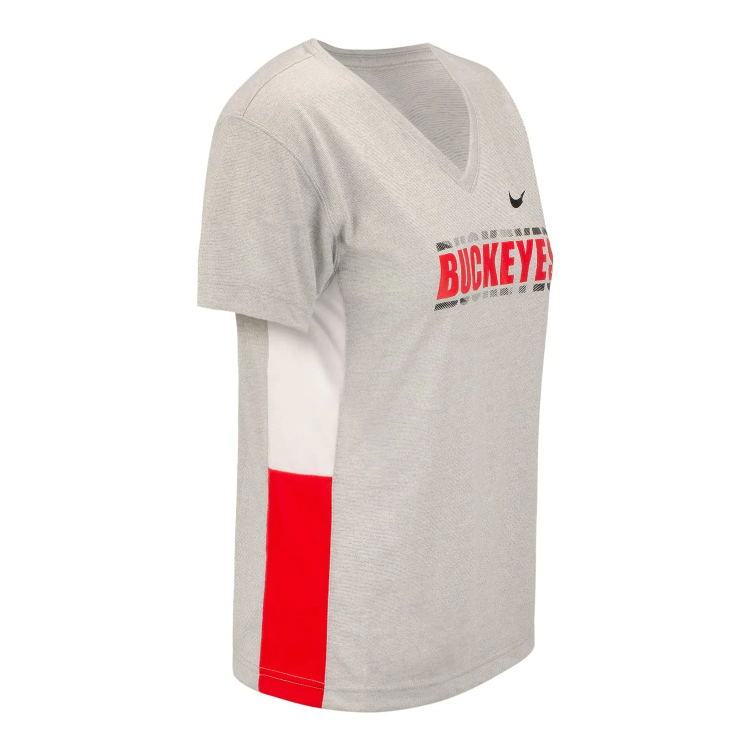 Ladies Ohio State Buckeyes Nike Breathe V-Neck T-Shirt