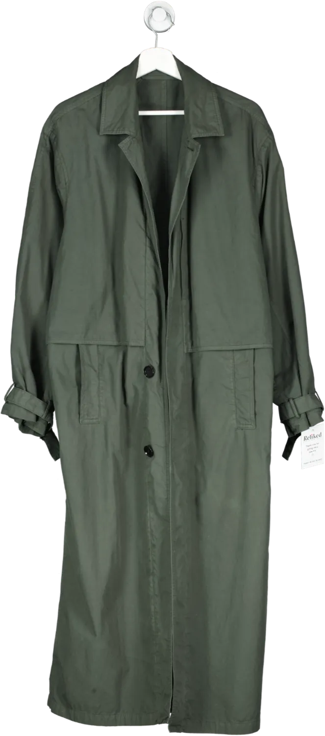 Lemaire Green Jinghi Sas Trench Coat UK XS