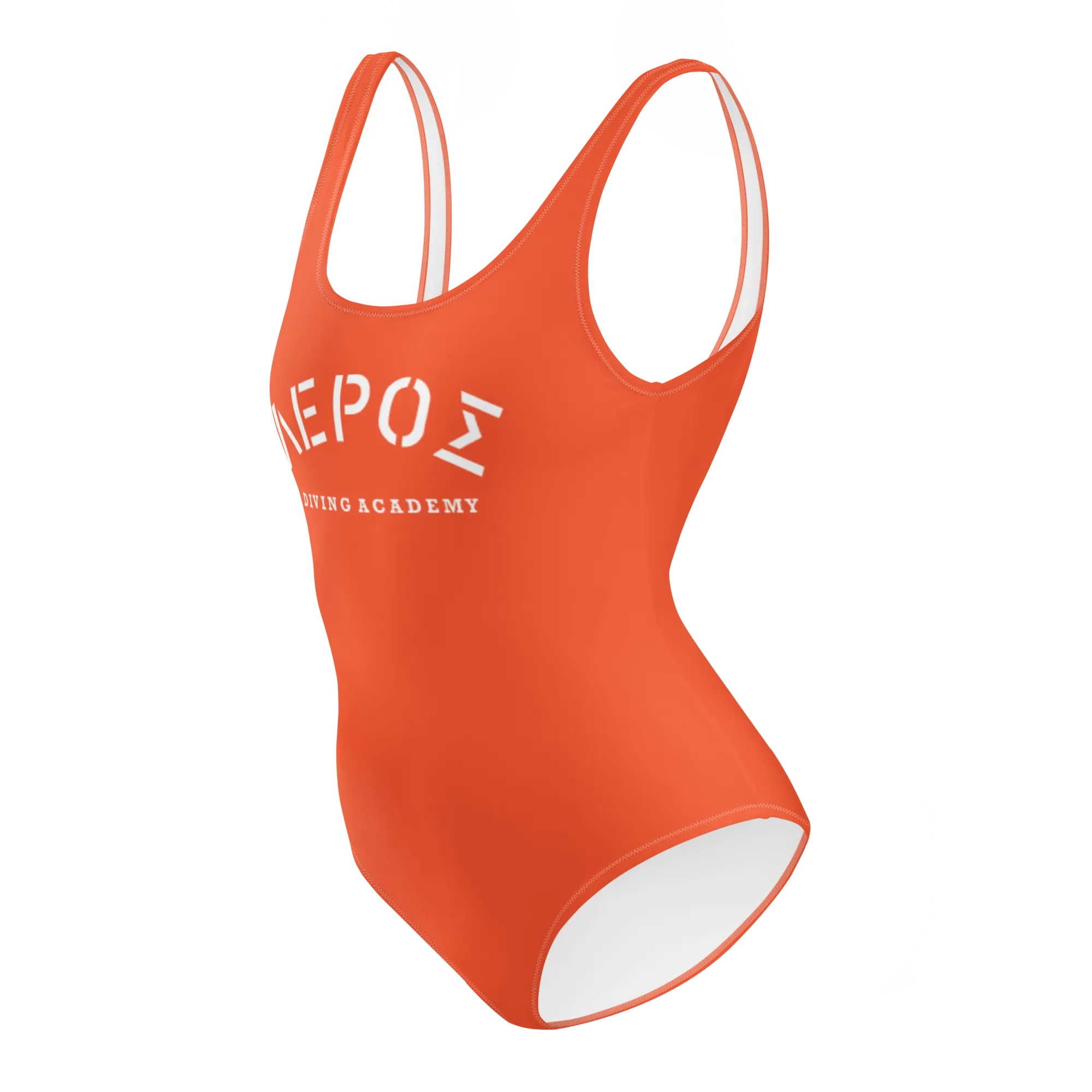 Leros Diving Academy Orange 1991 One-Piece Swimsuit