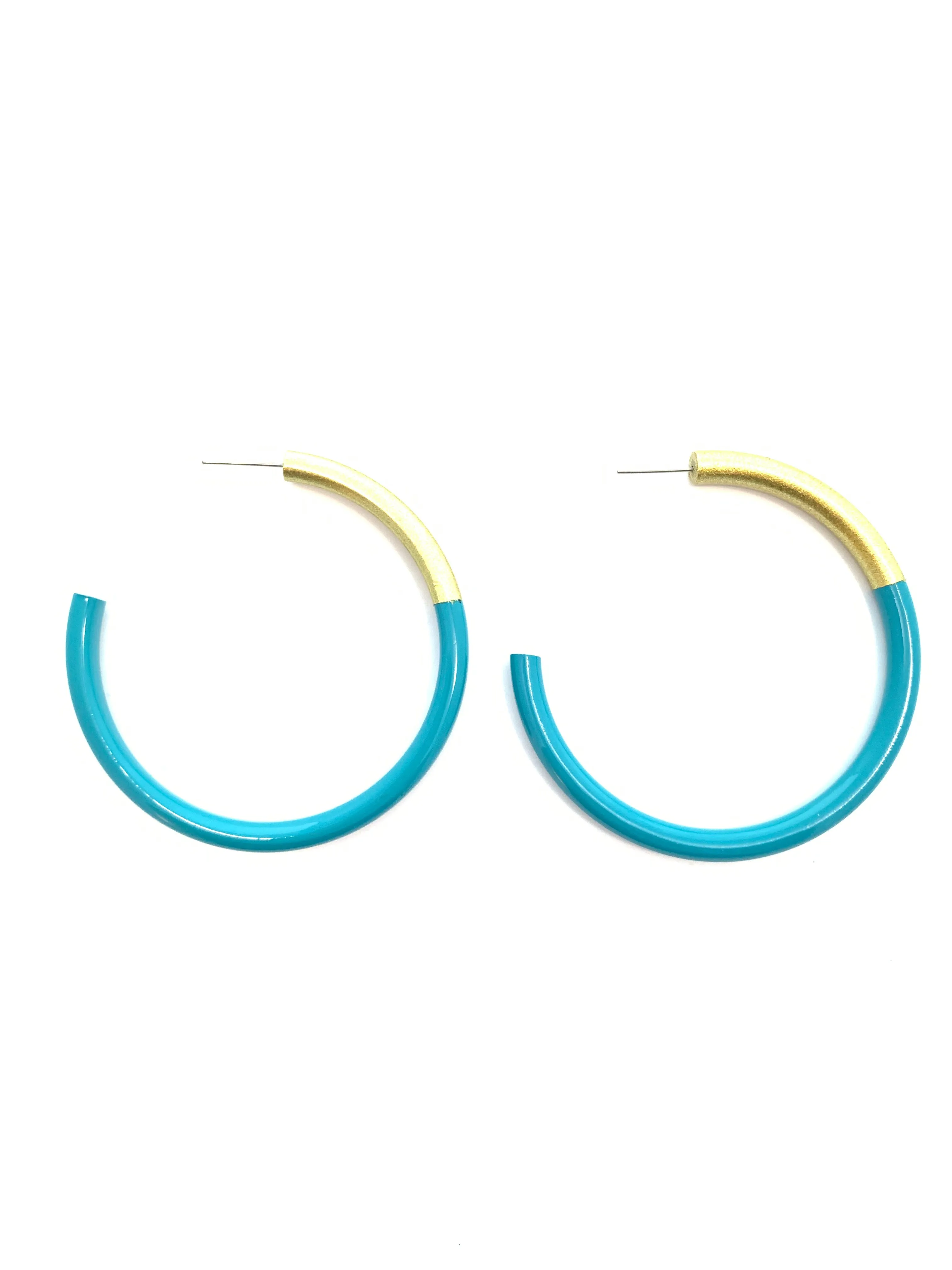 Lg LIZ Hoops in Peacock Blue