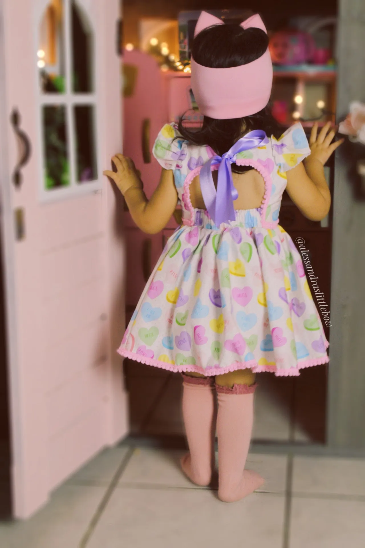 Lisa Dress in Valentine's Conversation Hearts