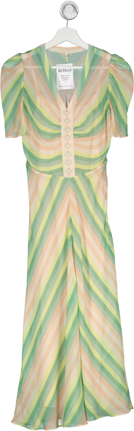 LK Bennett Multicoloured Holzer Silk Striped Dress UK 6